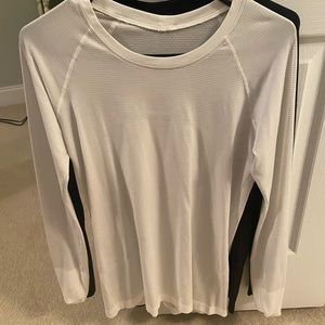 Lulu lemon white swiftly shirt. Size 8